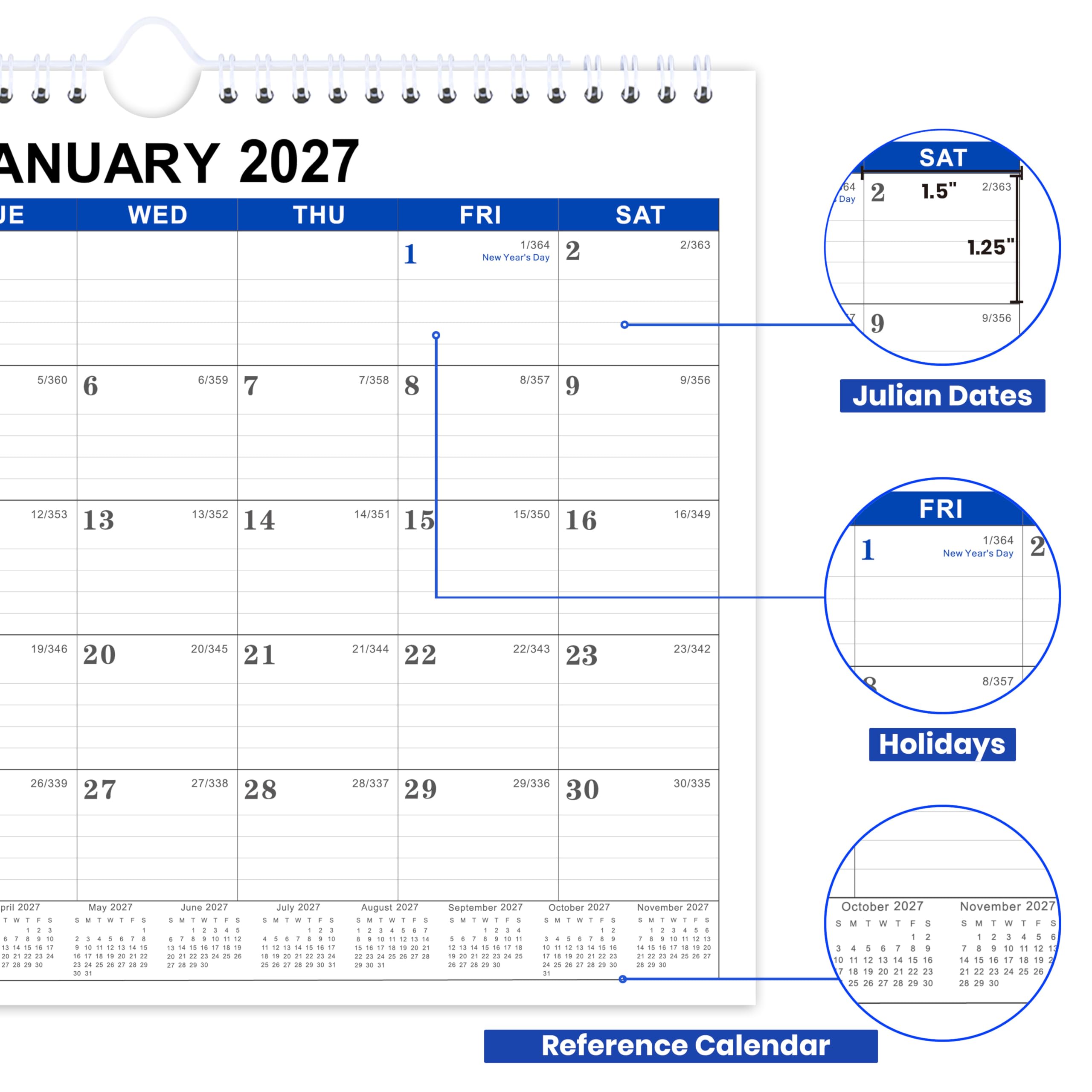 Amazon | 2026-2027年壁掛けカレンダー - 壁掛けカレンダー 2026-2027