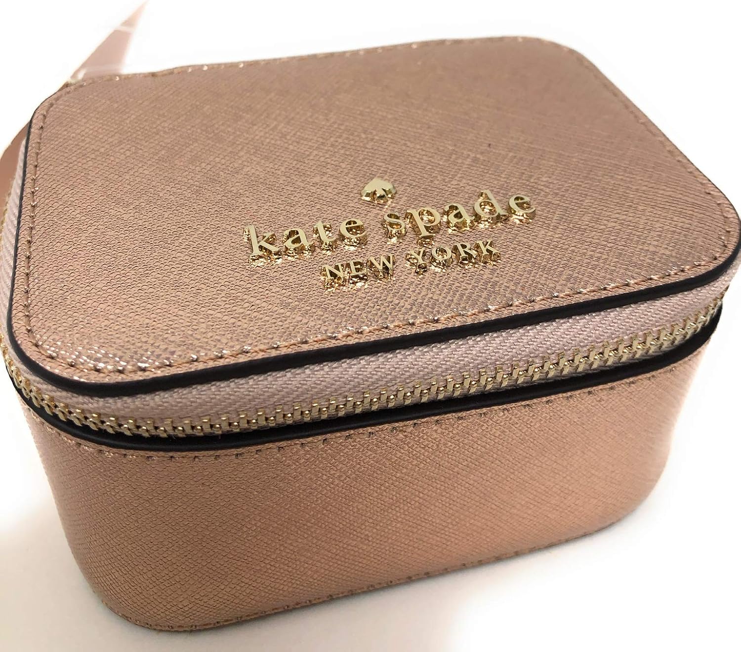 Kate Spade New York Jewelry Holder Travel Box Saffiano Leather Rose Gold : Clothing, Shoes & Jewelry
