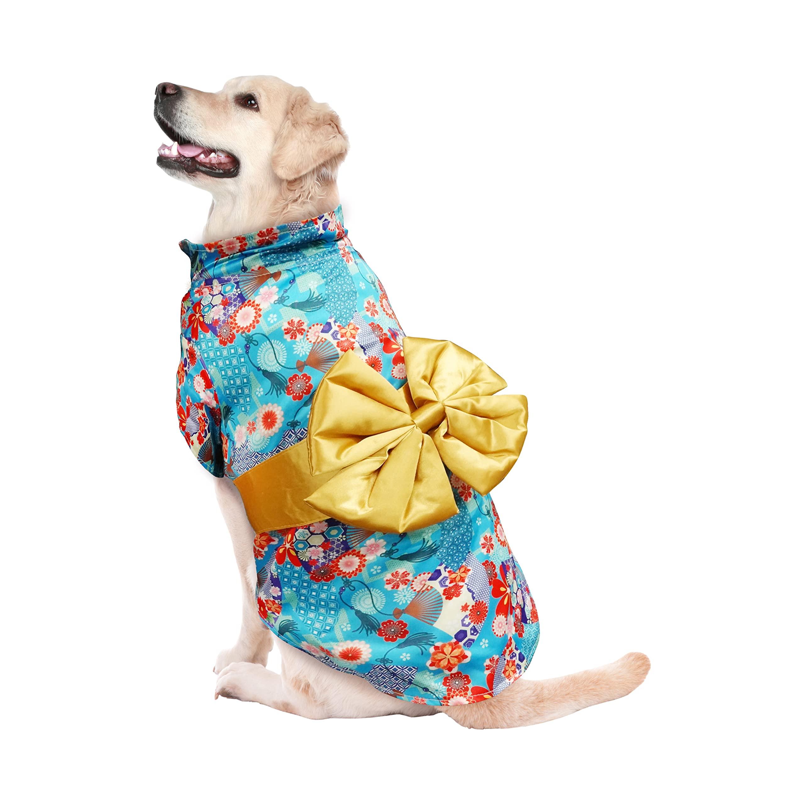 Best Furry Friends Gold Kimono Dog Costume, Large