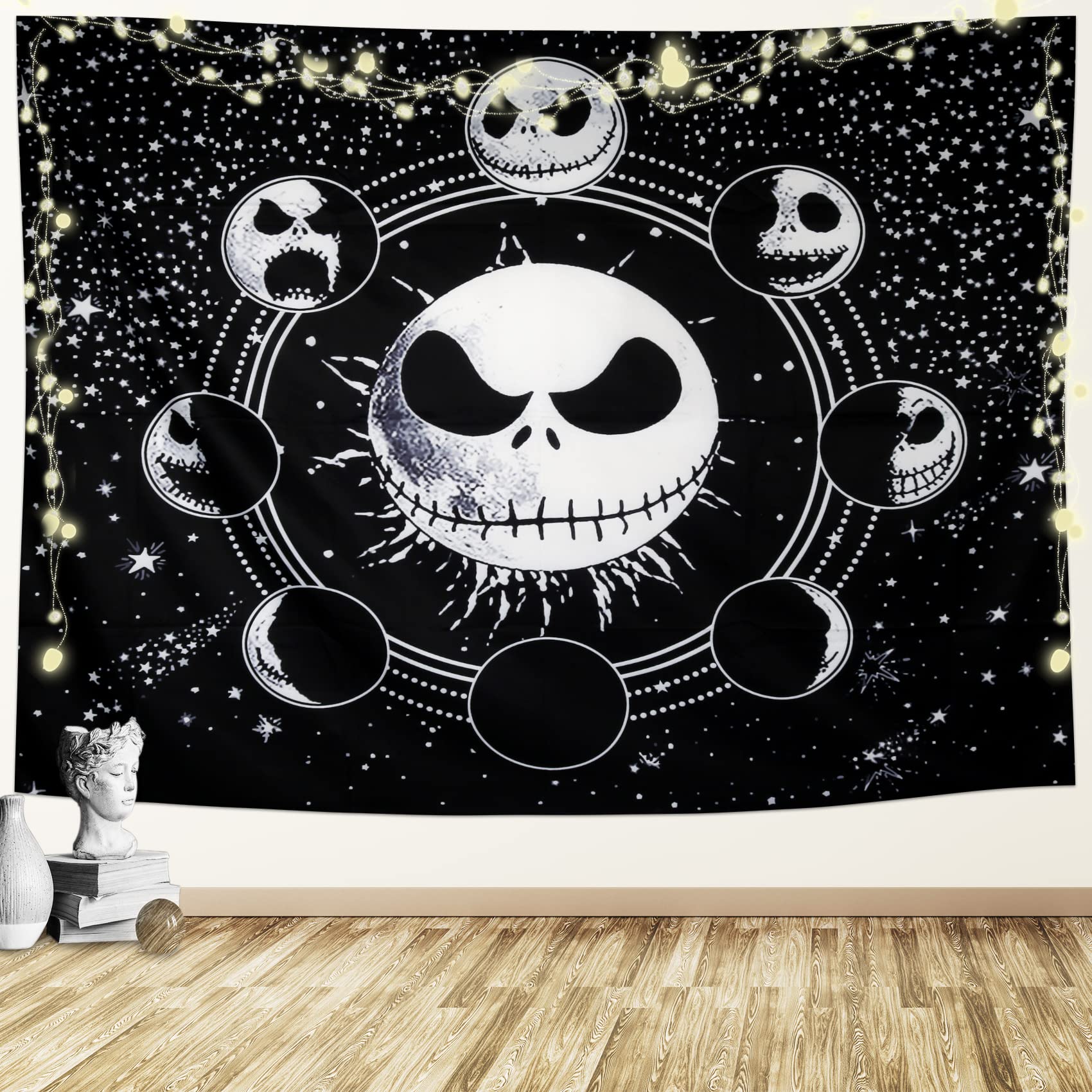 Amazon.com: Halloween Wall Tapestry, Tapestry Black Stars , Nightmare  Tapestries, Christmas Tapestry for Bedroom, Living Room, Dorm Home Wall  Decor, Skull Tapestrys for bedroom 59 x 79 In (148x200 cm) : Home & Kitchen