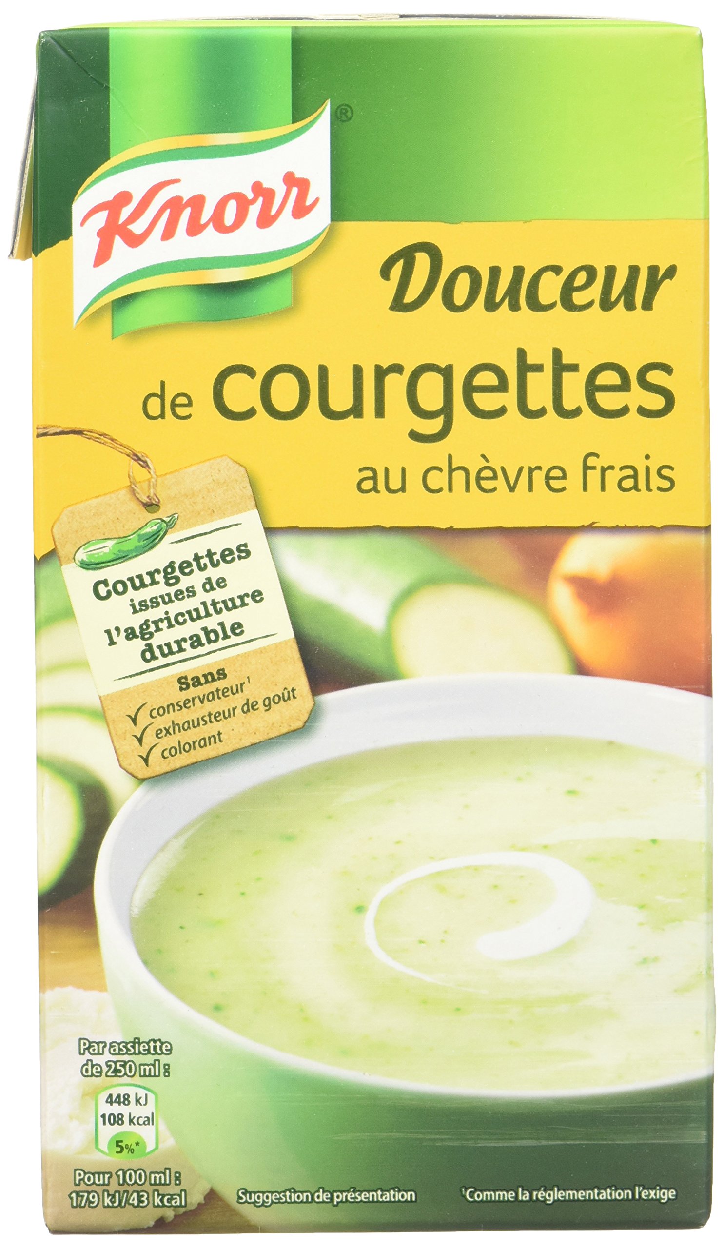 Knorr Soupe Douceur de Courgettes au Chèvre Frais 1 L - Lot de 4