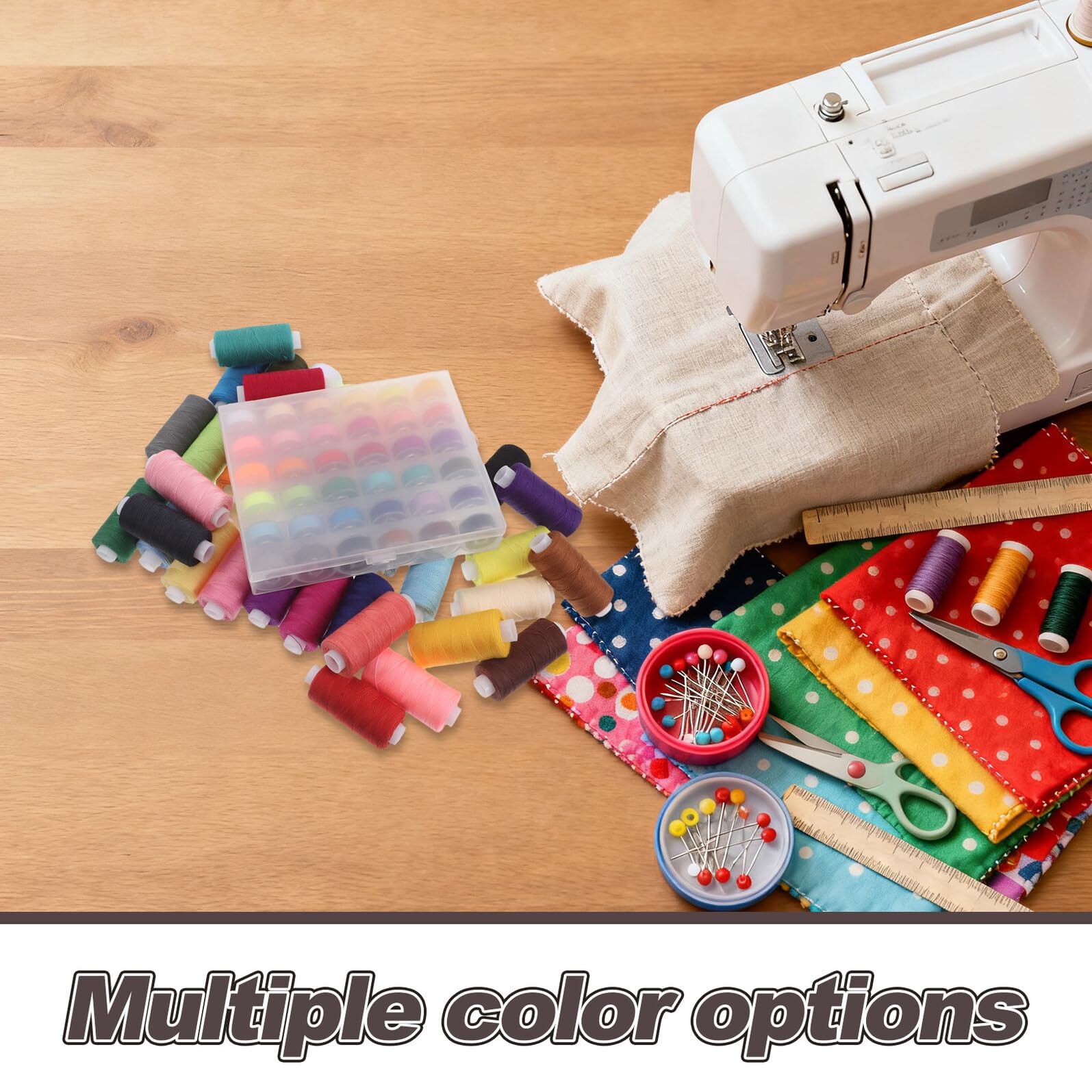 Kit de Hilos de Coser de Poliéster 400 Yardas, 36 Bobinas de Colores Surtidos para Máquina y Costura Manual, Carretes de Hilo Resistentes para Bordado y Manualidades