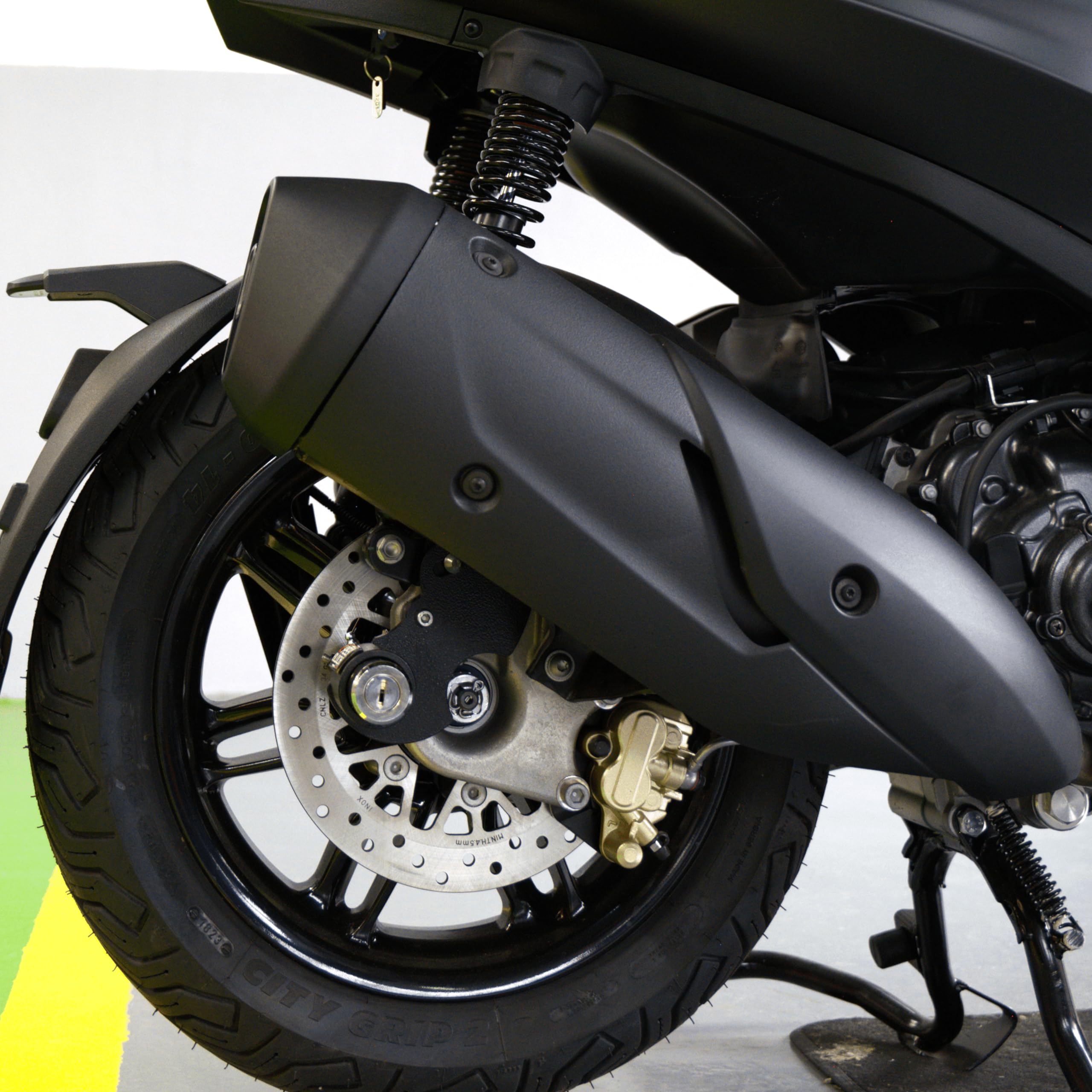 EASYBLOCK Antifurto Moto Compatibile con Piaggio BEVERLY 300 S/HPE (2021-2024) Antifurto Blocca Ruota Blocca Disco Lucchetto Protezione Installato su Moto E Scooter