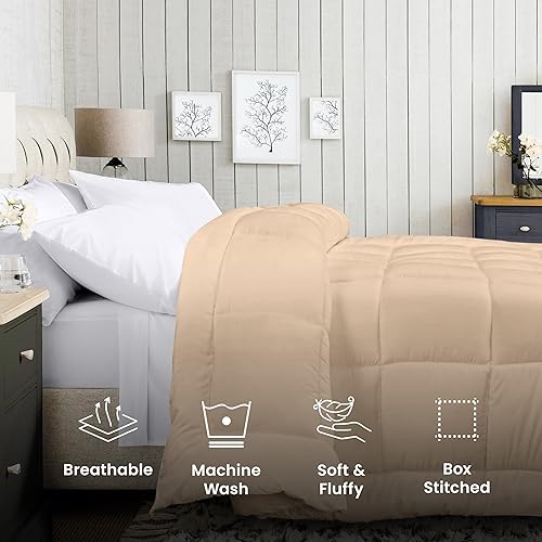 Miniatura 3 de Utopia Bedding Edredón acolchado alternativo para todas las estaciones, relleno de edredón con pestañas en las esquinas, lavable a máquina, edredón