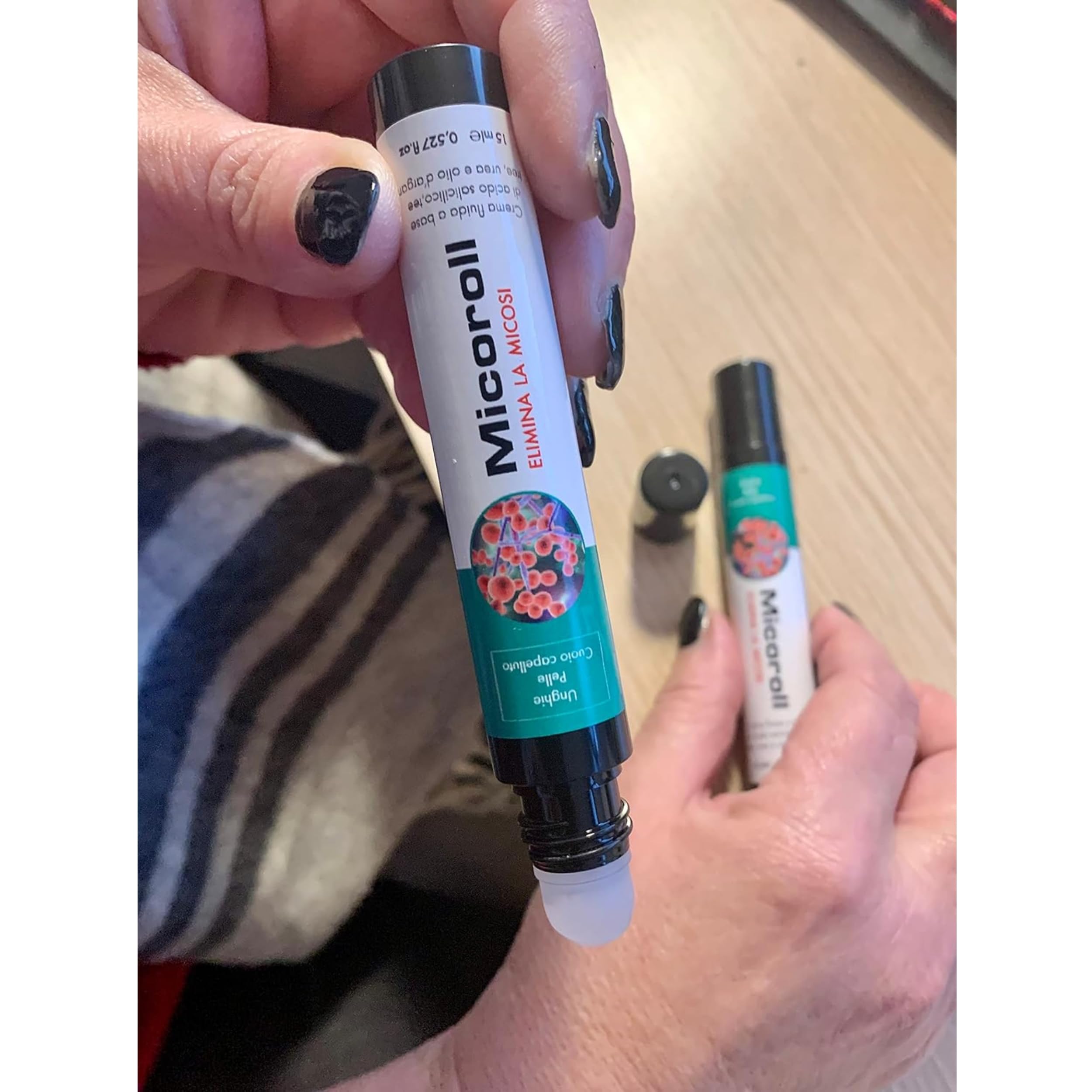 ALOHALABS Micoroll Rool On Micosi Unghie Piede Forte Trattamento Micosi Unghie 30ml Flacone Acido Salicilico 2pz 30ml