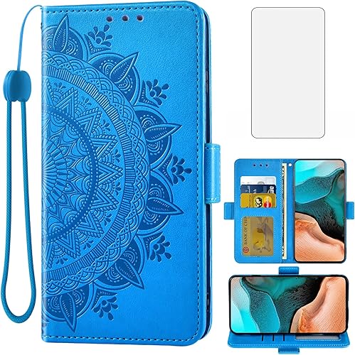 Asuwish Compatible con Xiaomi Poco F2 ProRedmi K30 Pro Wallet Case y protector de pantalla de vidrio templado titular de tarjeta de crédito con