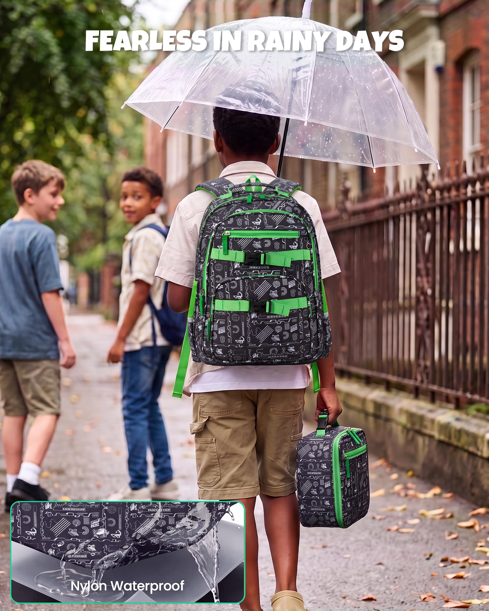 Amythe 3 Piezas mochila escolar niño a partir de 1ª-3ª clase para colegio