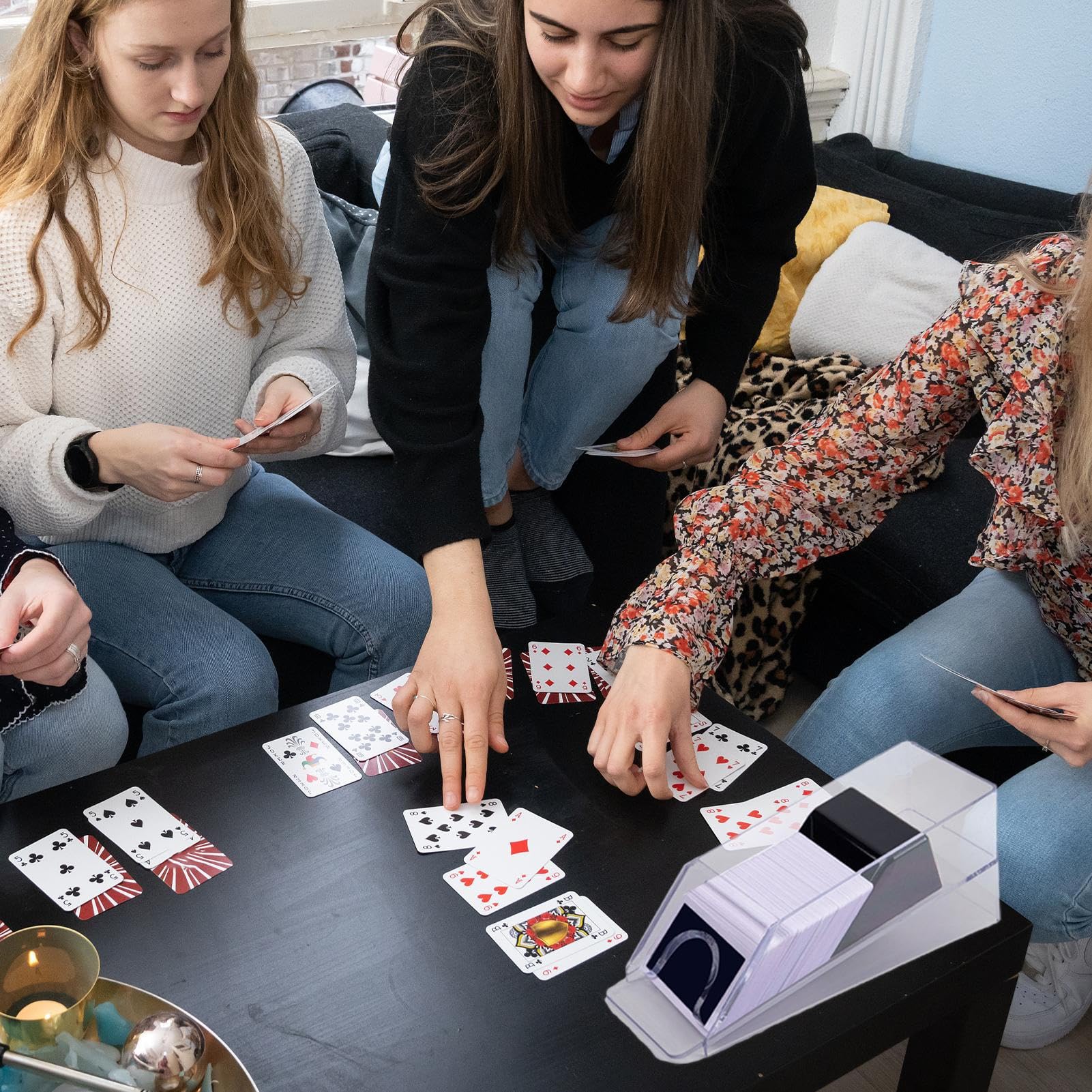 Chaussure de Blackjack - Support pratique pour le jeu de cartes, les marchands de poker - Chaussures de jeu réutilisables - Distributeur de cartes à jouer - Accessoires de poker de table de blackjack