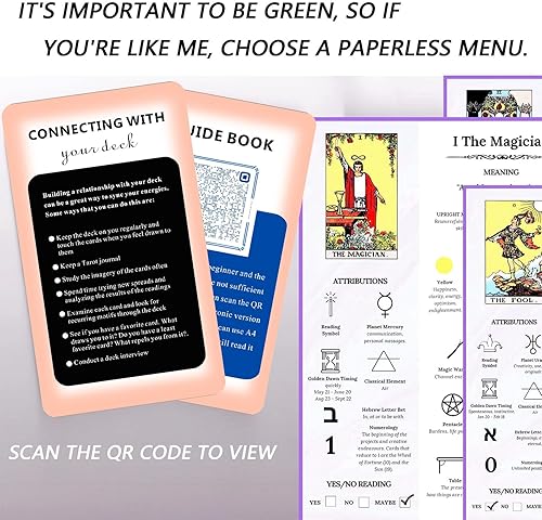 Miniatura 7 de Tarjetas de tarot clásicas para principiantes con significados, juego de 78 cartas para aprender y adivinar (blanco)