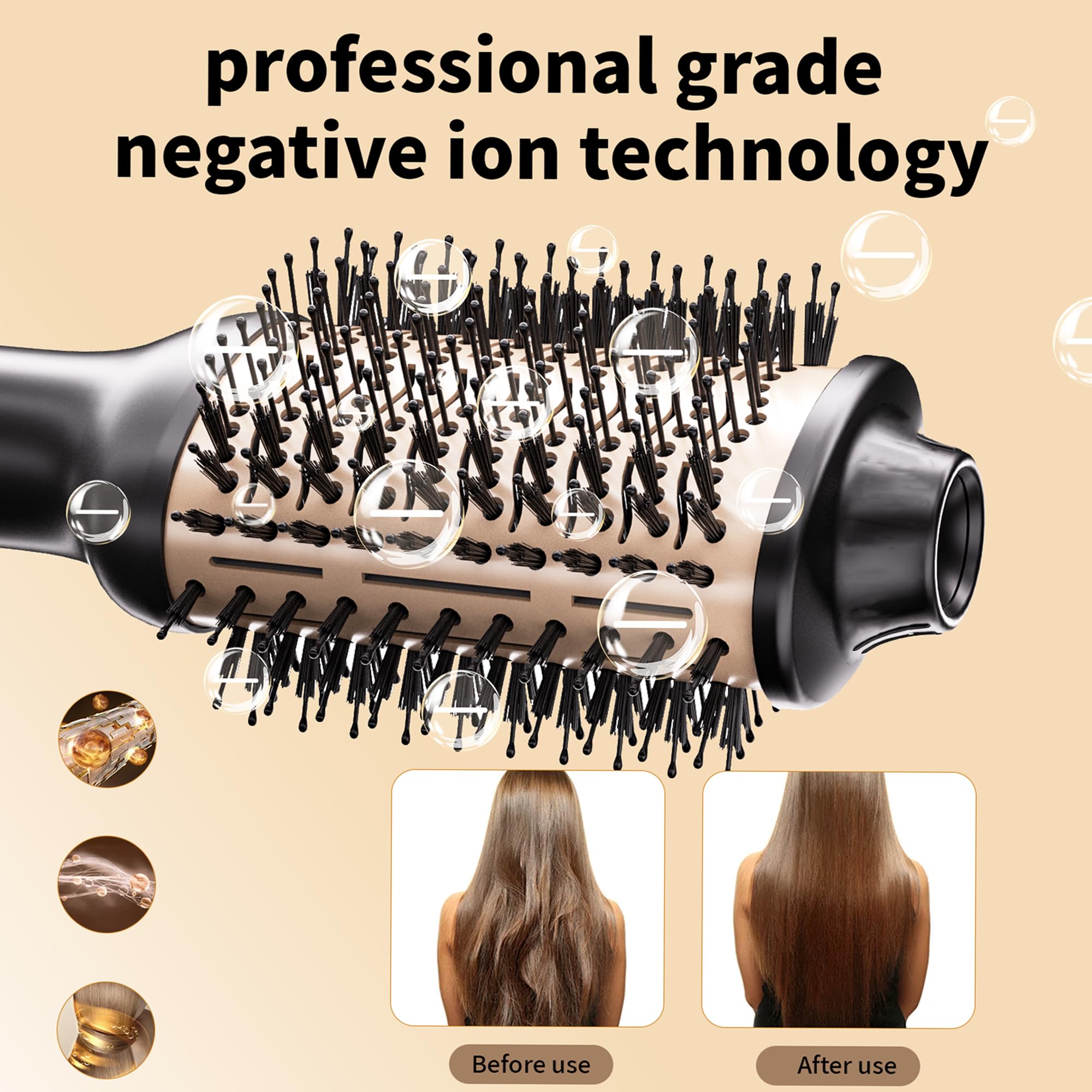 Amazon.com: NOOR 4-in-1 Hot Hair Dryer Brush Frizz Control Blowout