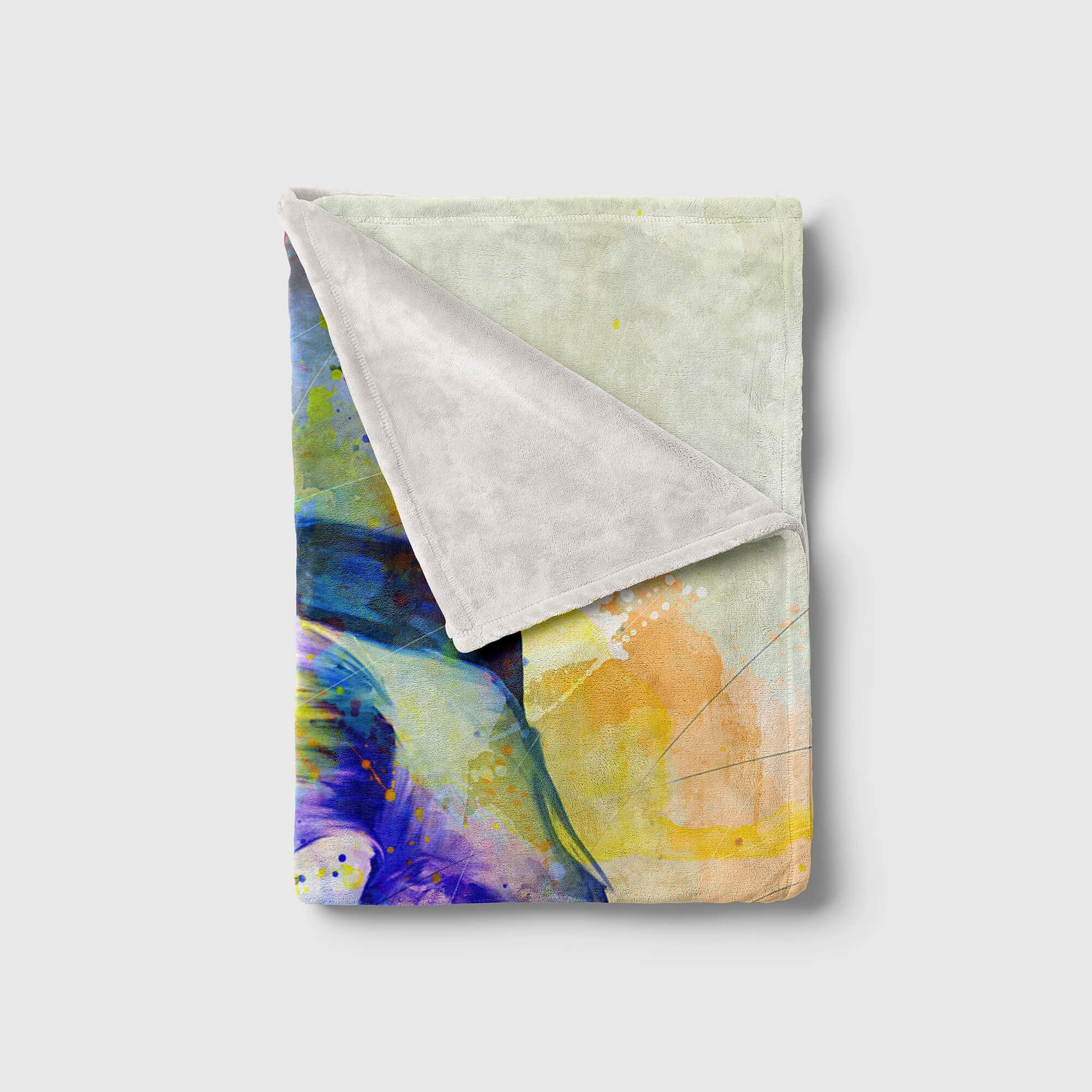SplashArt Sport Handtuch Strandhandtuch Saunatuch Kuscheldecke Kunstvoll Boule Sporthandt Größe 180 x 130 cm (Tagesdecke - Sherpa Flies)