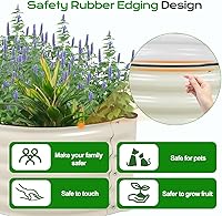 Vista 6 de Aoodor 42" L x 24" W x 17" H Half Moon Galvanized Raised Garden Bed, Durable Semi-Circular Outdoor Planter Boxes for Vegetables, Flowers, and Herbs