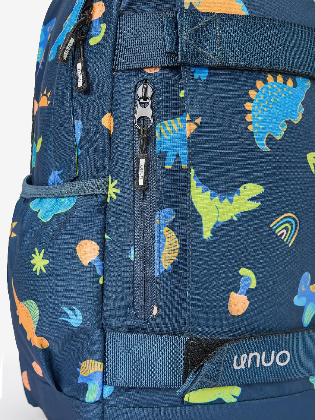 Run Kinderrucksack 16L, Leichter Outdoor Rucksack für Jungen und Mädchen ab 6 Jahre, Ergonomischer Wanderrucksack für die Schule, Khaki Dinosaurier