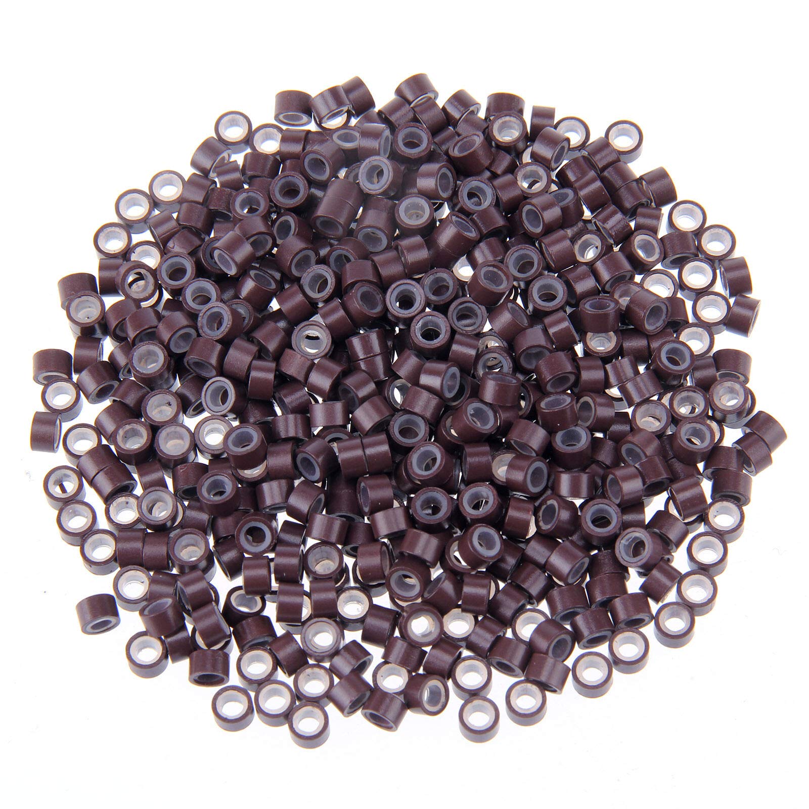 EliteKoopers 200Pcs 3mm Silicone Hair Extension Micro Rings Loop Hair Beads Link Tip For Girls