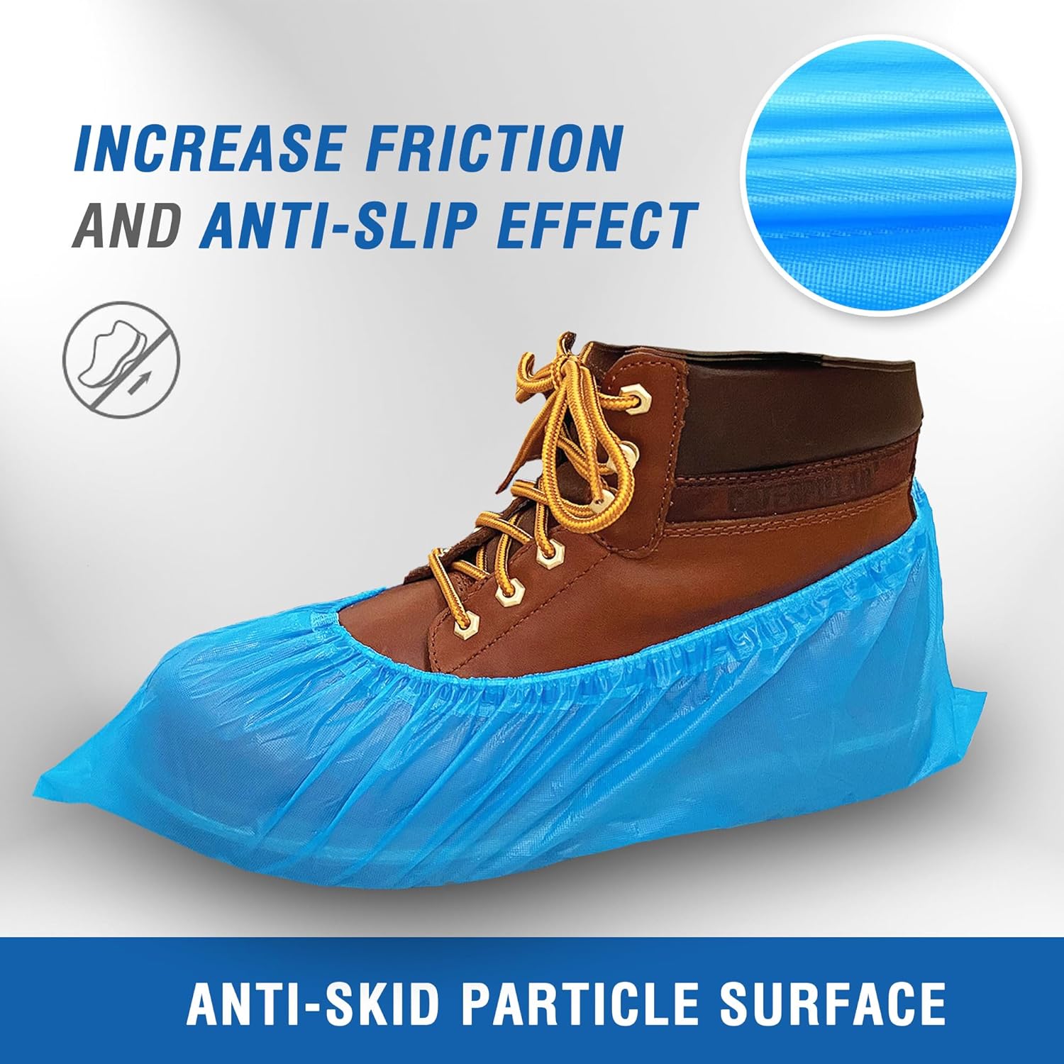 ProtectX Disposable Shoe & Boot Covers, XL Extra Large, 500-pack (250 pairs), Waterproof, Slip Resistant, Durable CPE plastic, Fits up to Men’s 14 US Size and All Women’s US Size Shoes