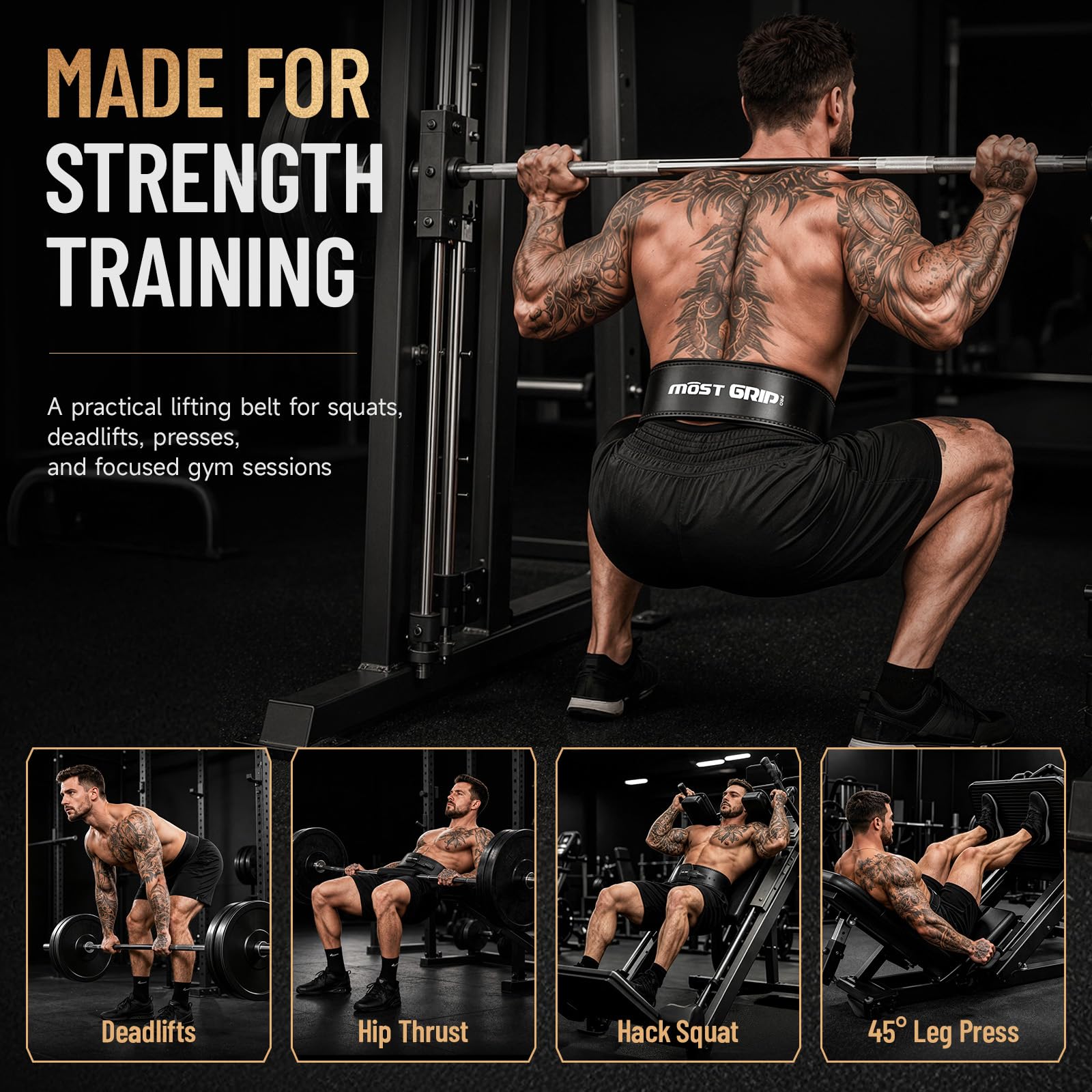 Cintura di sollevamento con leva da 10 mm, in pelle, chiusura rapida, per uomini e donne, sollevamento pesi, cinture da palestra per squat stacchi da terra