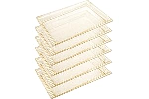 Gold Glitter Plastic Serving Tray