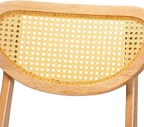 Miniatura 6 de Baxton Studio Nenet - Juego de 2 sillas de comedor, color marrón roble/marrón claro