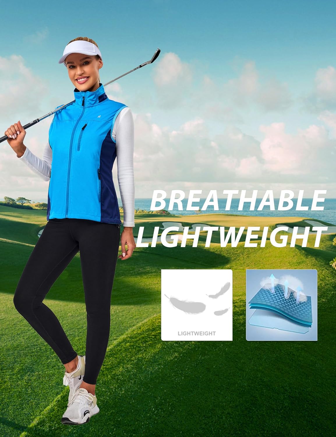 Little Donkey Andy Lightweight Cycling Vest Windproof Sleeveless Jacket for Women Water-Repellent Stretch Vest for Running - Image 4