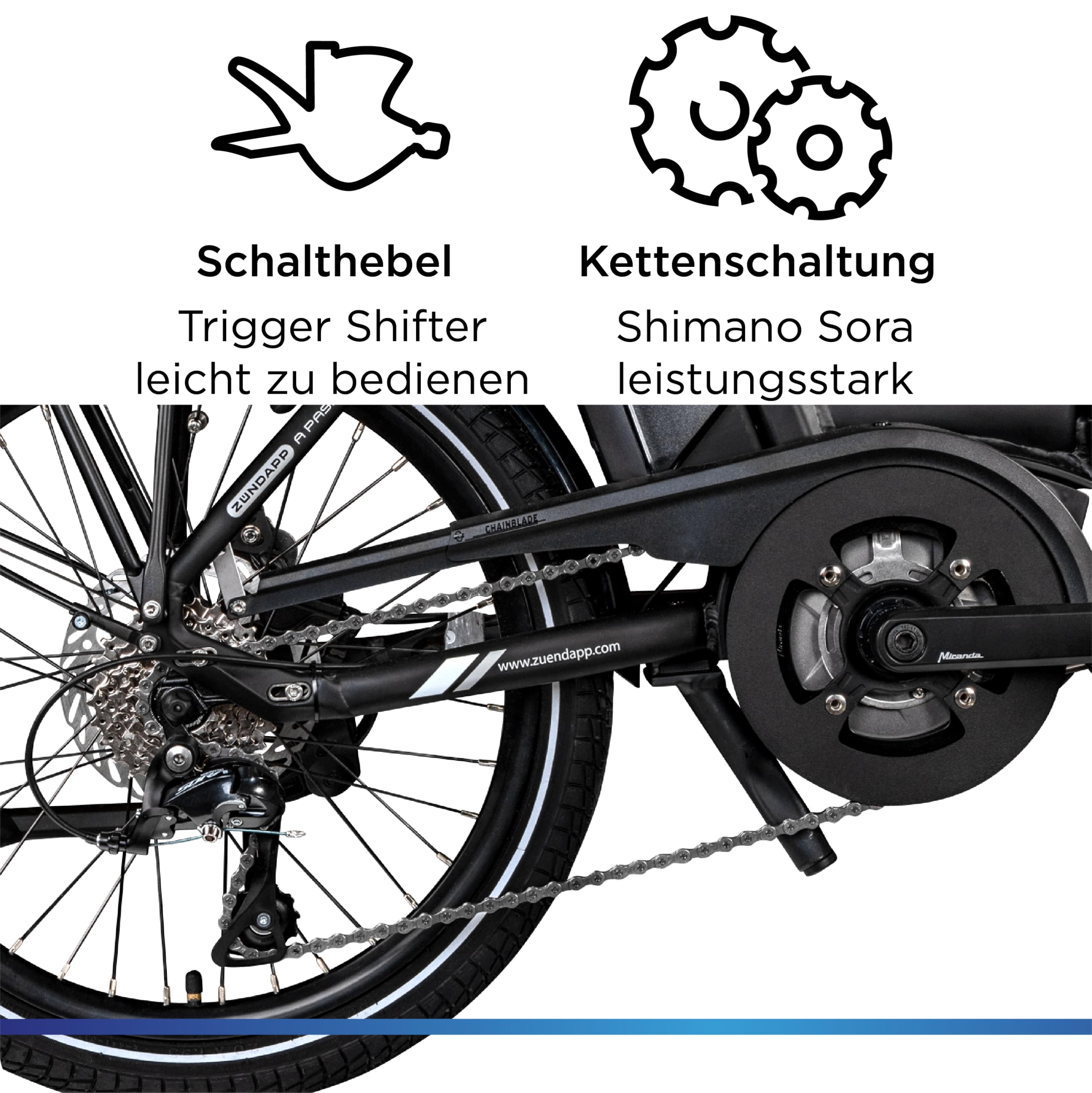 ZÜNDAPP X100 E Bike 20 Zoll Klapprad für Damen und Herren 150-190 cm Bosch Ebike Mittelmotor mit 9 Gang Nabenschaltung Elektro Fahrrad 400 Wh Akku Faltrad