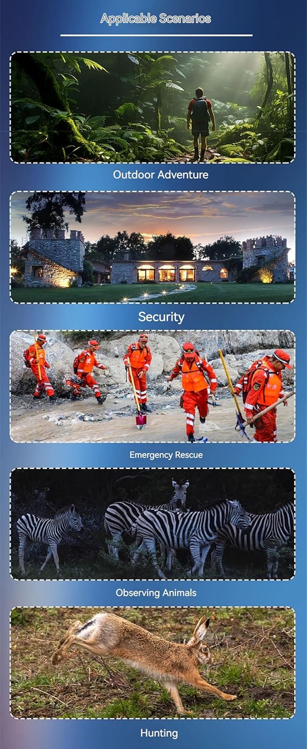 Thermal Monocular, 4K Thermal Imaging Monocular for Adults, 256x192 (60 Hz) Night Vision Scope Infrared Thermal Camera with 11 Mode for Outdoor Camping, Animal Observation