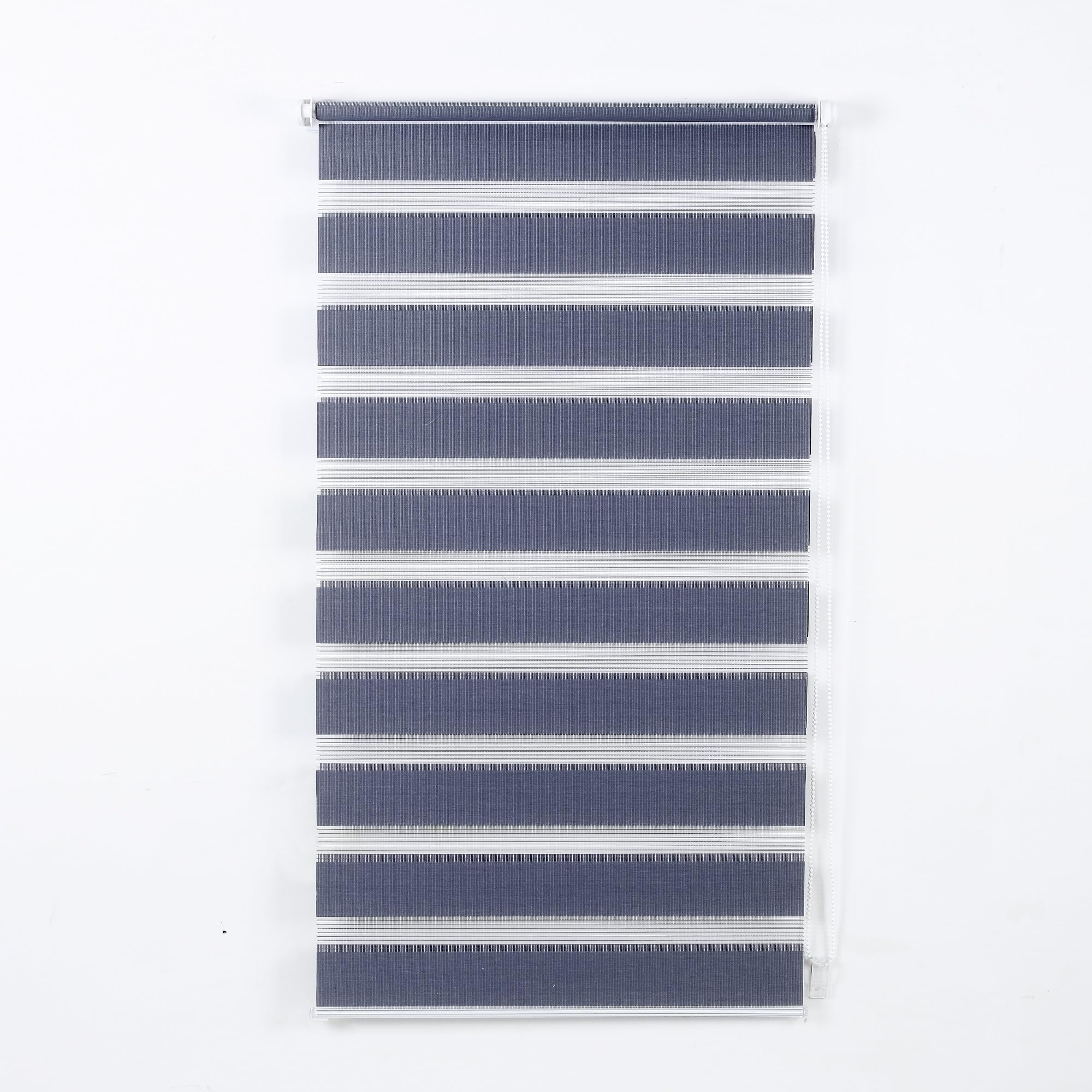 Ev DekorDay and Night Blinds Zebra Roller Blinds for Windows - Dual Layer Fabric Zebra Blinds for Doors Rooms - Light Filtering Privacy Day Night Blinds - 243cm Wide x 165cm Drop Grey