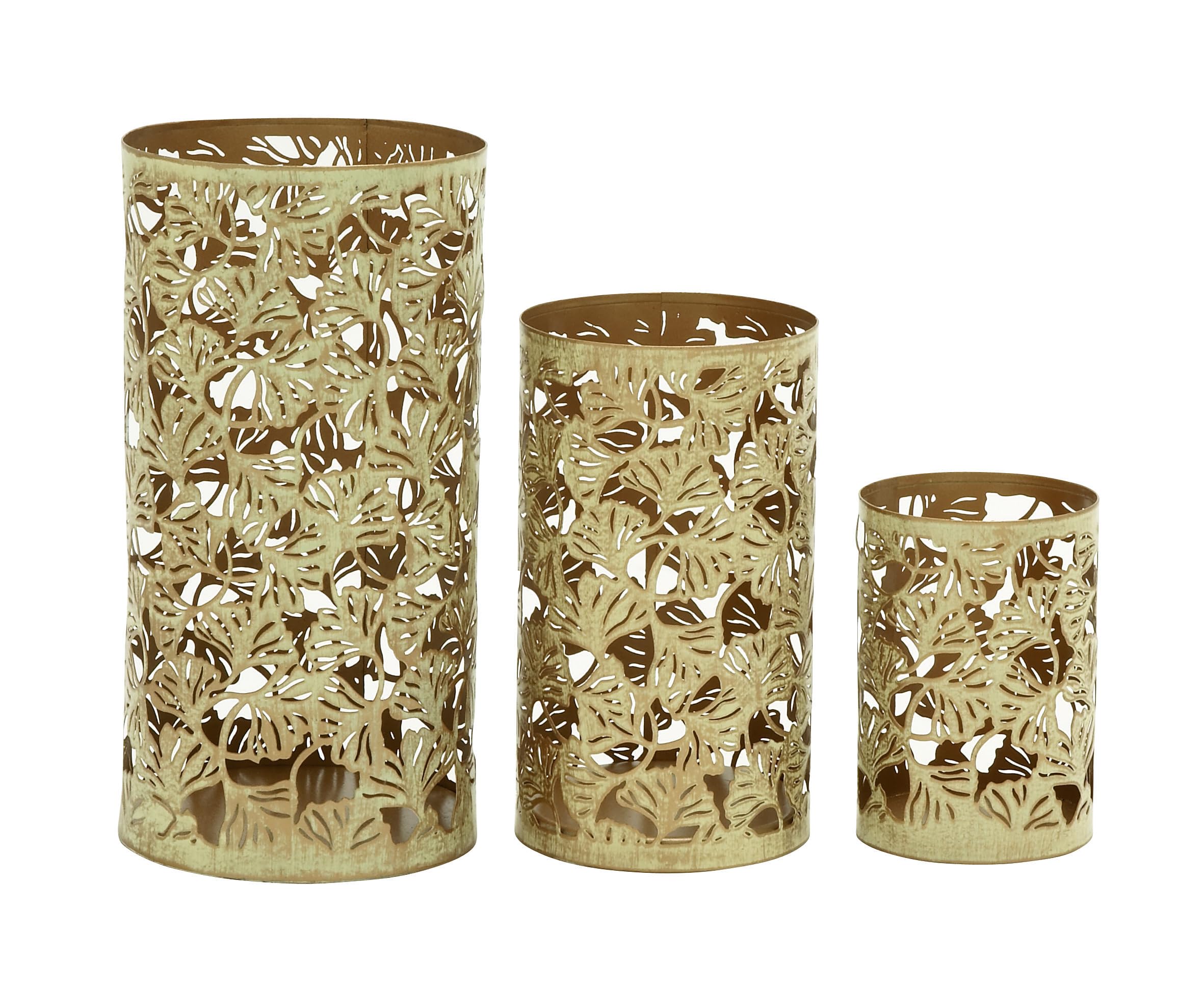 Deco 79 Contemporary Styled Metal Candle Holder, Set of 3