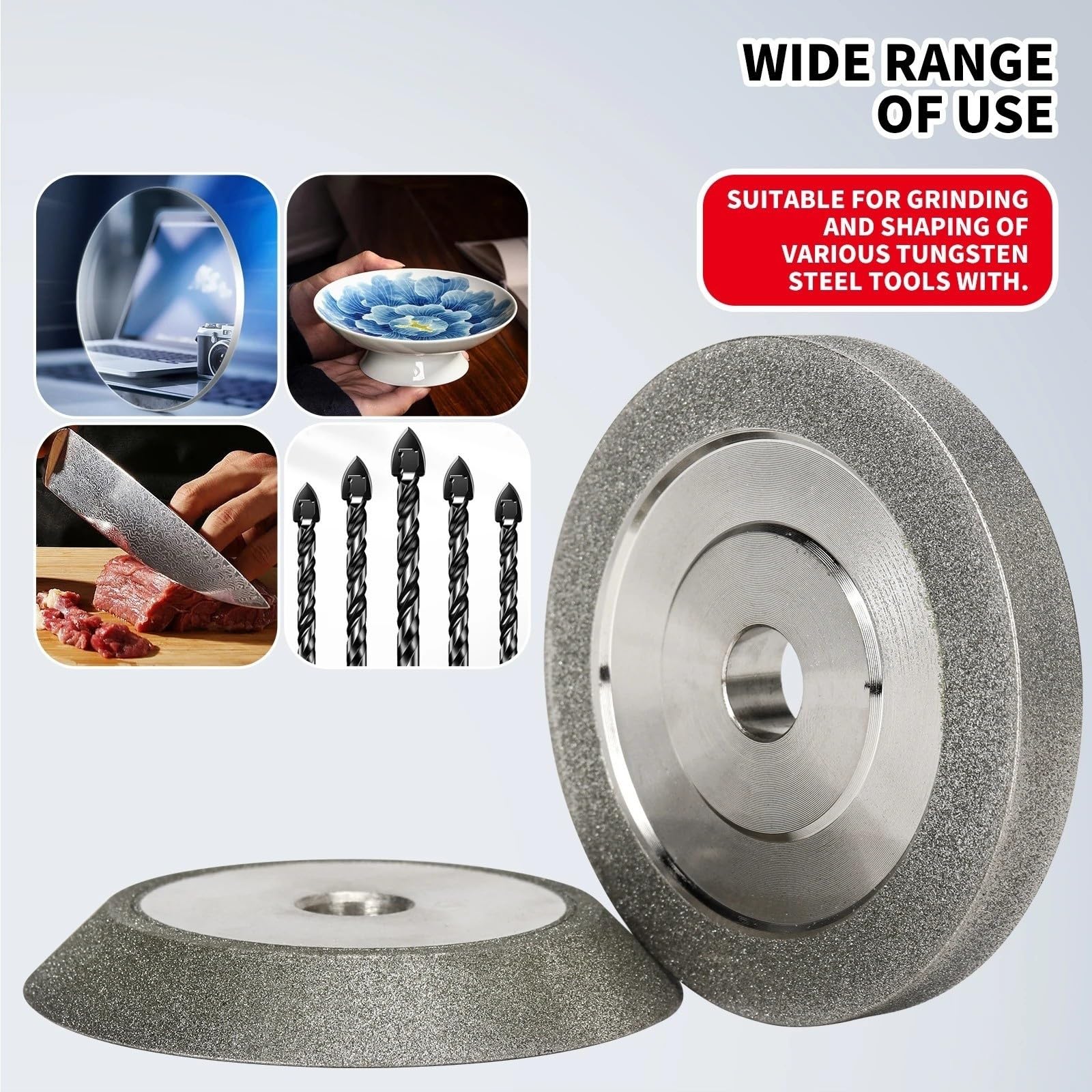 1pc 60/78/100/125mm Mola Diamantata Mole Diamantate Disco For Affilare L'acciaio Al Tungsteno Fresa Strumento(78x12mm)