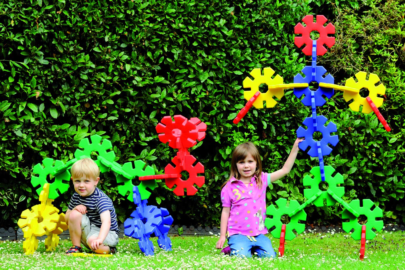 Polydron Kids Giant Octoplay Set 2 - Educational Construction Toy - Multicolored - Children Development Building Kit - 2+ Years - 40 Pieces