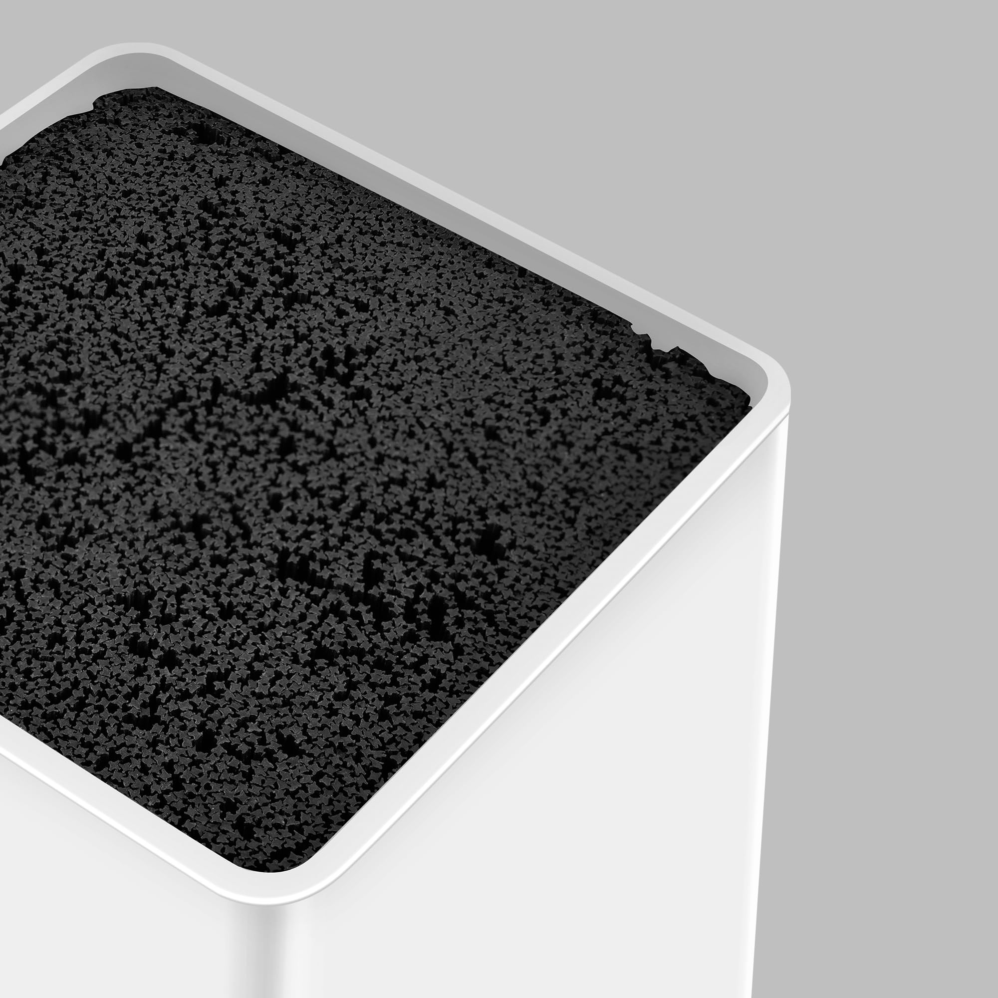 Cheerhom Ceppo Portacoltelli Vuoto Piazza, Universale Ceppo Portacoltelli Senza Coltelli, Porta Coltelli Bianco con Stecche Flessibili, Ceppo Coltelli da Cucina per 5-8 Coltellis, 22 x 9.5 x 9.5 cm