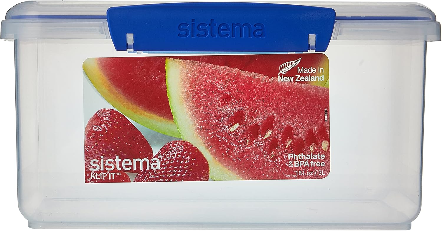 Sistema 1830 Klip It Collection Rectangle Food Storage Container, 101 Ounce