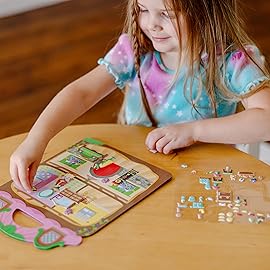 Melissa & Doug Puffy Sticker Activity Books Set of 3 - Safari, Pirate &On The Farm, with Reusable Stickers and Fold-Out Scenes, Mess Free Play Set & Travel Toys for Kids Ages 4+