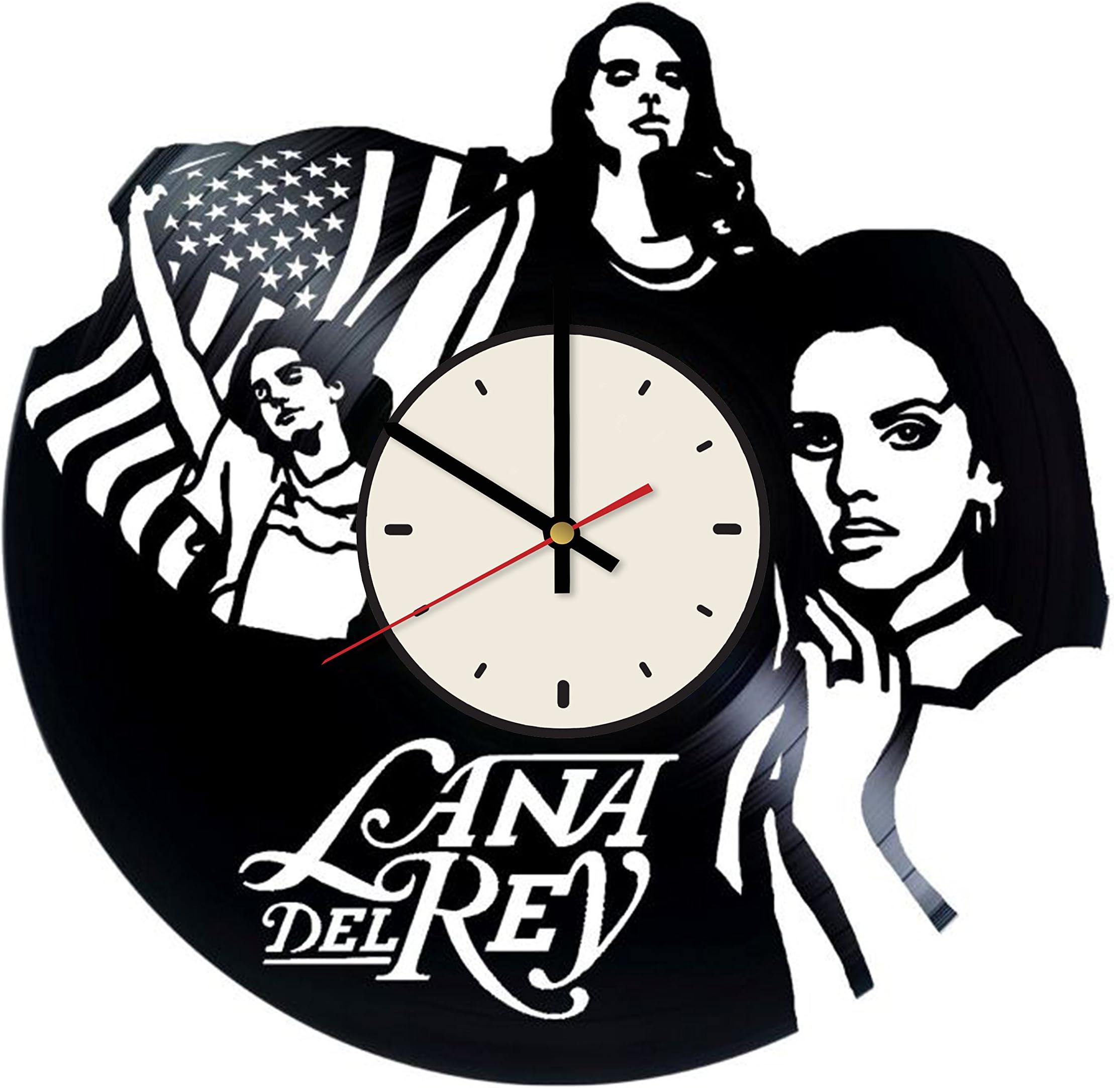 Lana Del Rey Vinyl Wall Clock Living Room Home Decor