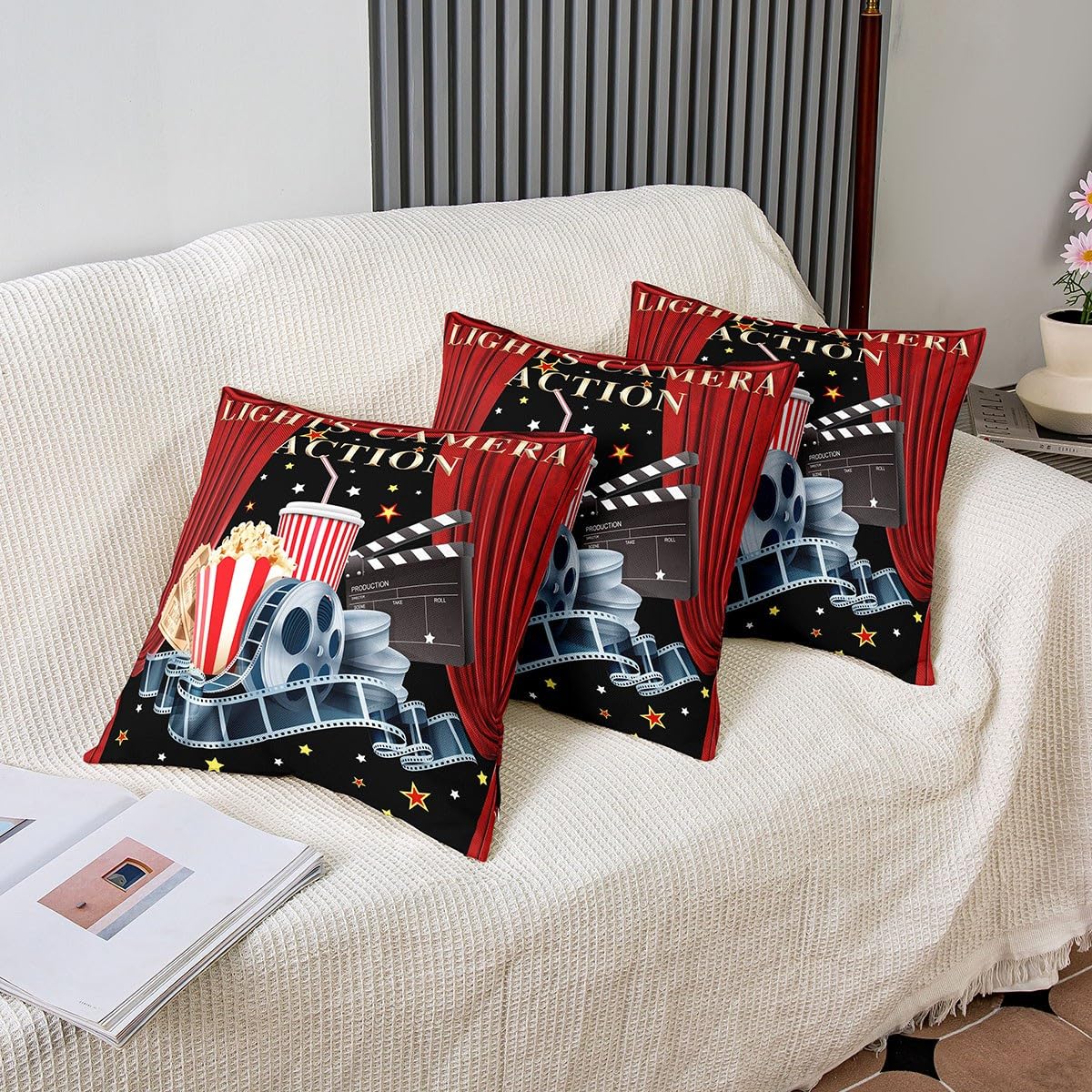 Loussiesd Set Di 2 Federe Per Cuscino 40x40 Cm Con Stampa Cartone Animato – Reversibili, Con Cerniera, Morbide, Per Cameretta E Divano