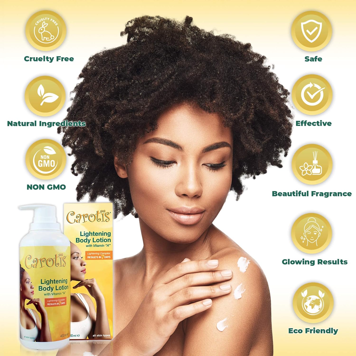 CAROTÏS, Skin Brightening Lotion - 13.5 Fl oz / 400ml |For Body, Knees, Elbows, Hands, with Carrot Oil and Vitamin A - Image 6