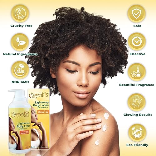 Miniatura 6 de CAROTÏS, Loción iluminadora para la piel, 13.5 onzas líquidas, para cuerpo, rodillas, codos, manos, con aceite de zanahoria y vitamina A