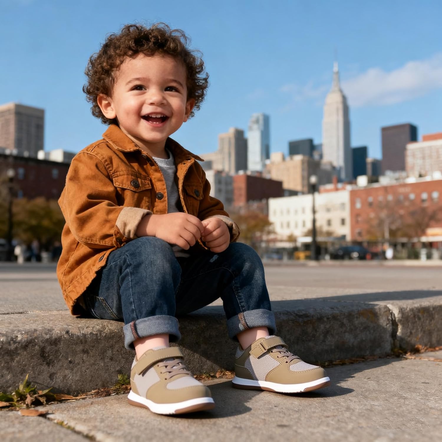 SKYWHEEL Toddler Boys Girls Tennis Shoes Kids Slip On Barefoot Shoes Wide Casual Walking Running Sneakers for Little Kids