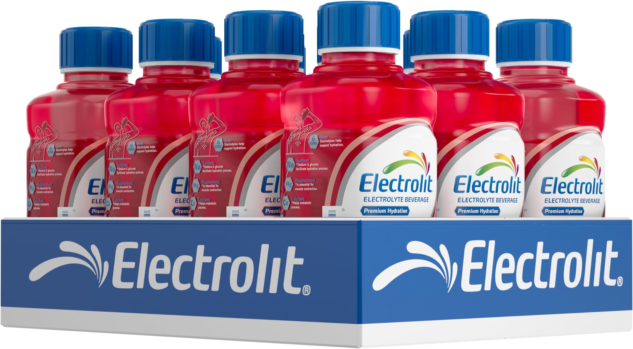 Electrolit, Electrolyte Beverage, Strawberry, 21 Fl Oz bottle (Pack of 12)