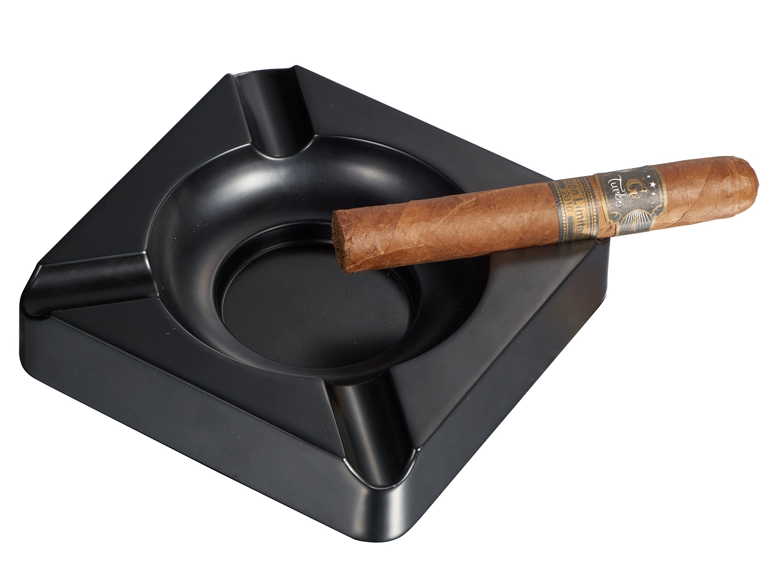 Visol Personalized Heavyweight Gunmetal Cigar Ashtray with Free Engraving (Groom 3)