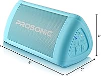 Vista 10 de Prosonic BT3 Altavoz Bluetooth inalámbrico portátil con sonido estéreo de 10 W y refuerzo de graves - Sonido rico y graves intensos - Bluetooth 5.0