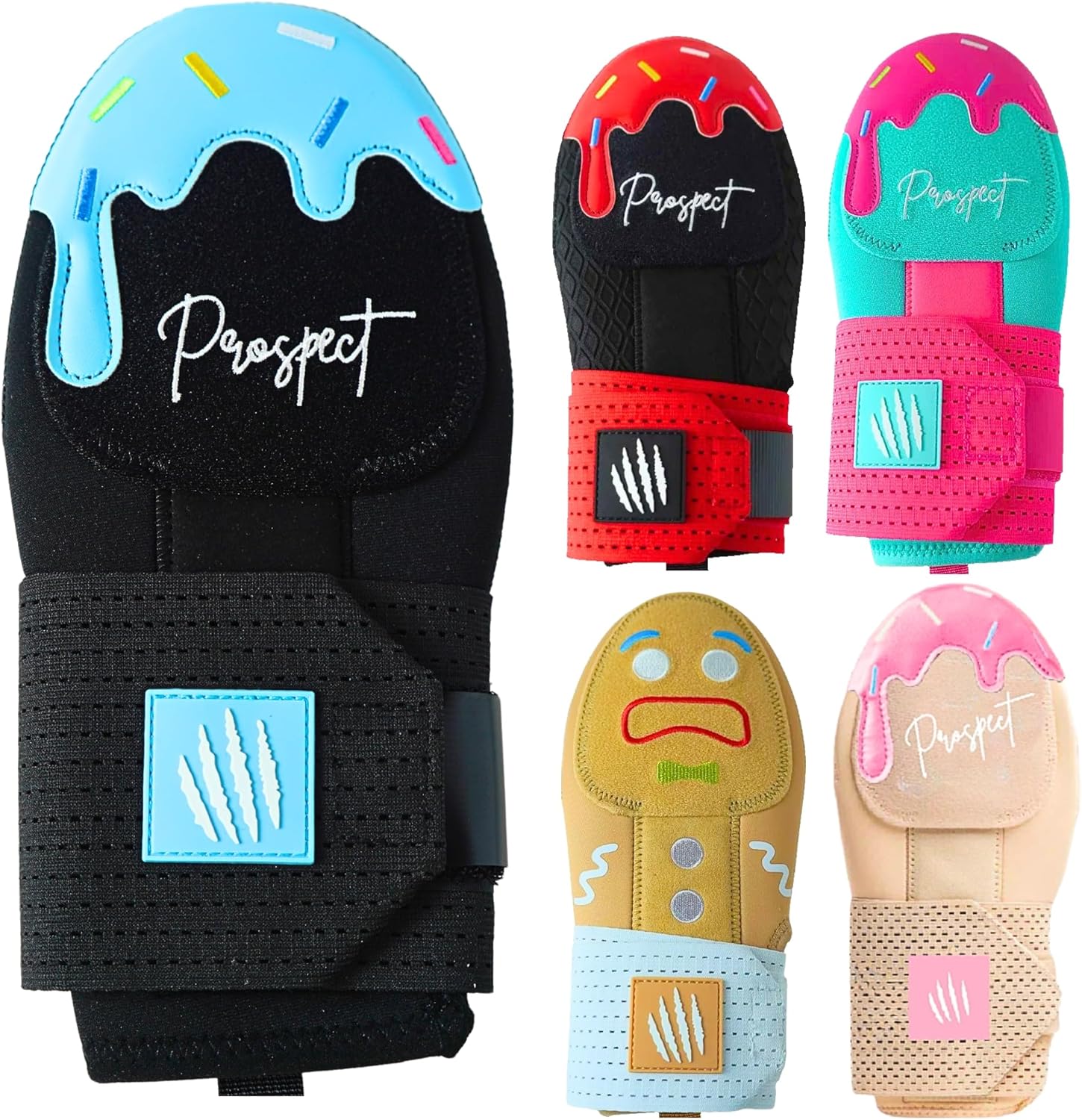 Baseball Sliding Mitt - Youth and Adult Sizes - Drippy Accessory Gingerbread Man, Ice Cream, Miami Color, Left & Right Hands, Hand and Wrist Protection