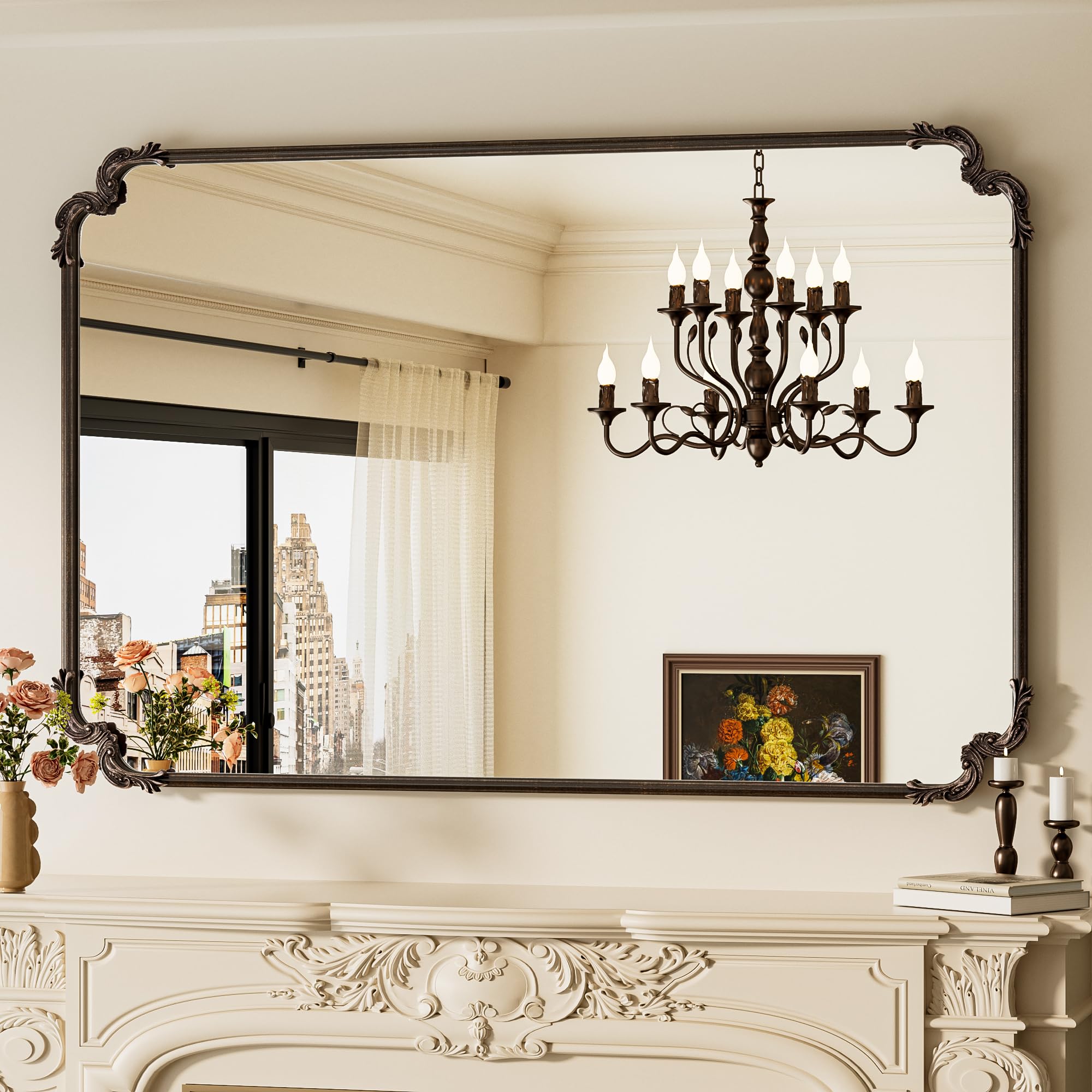 Photo 1 of TETOTE Antique Bronze Rectangle Mirror (55" x 36")