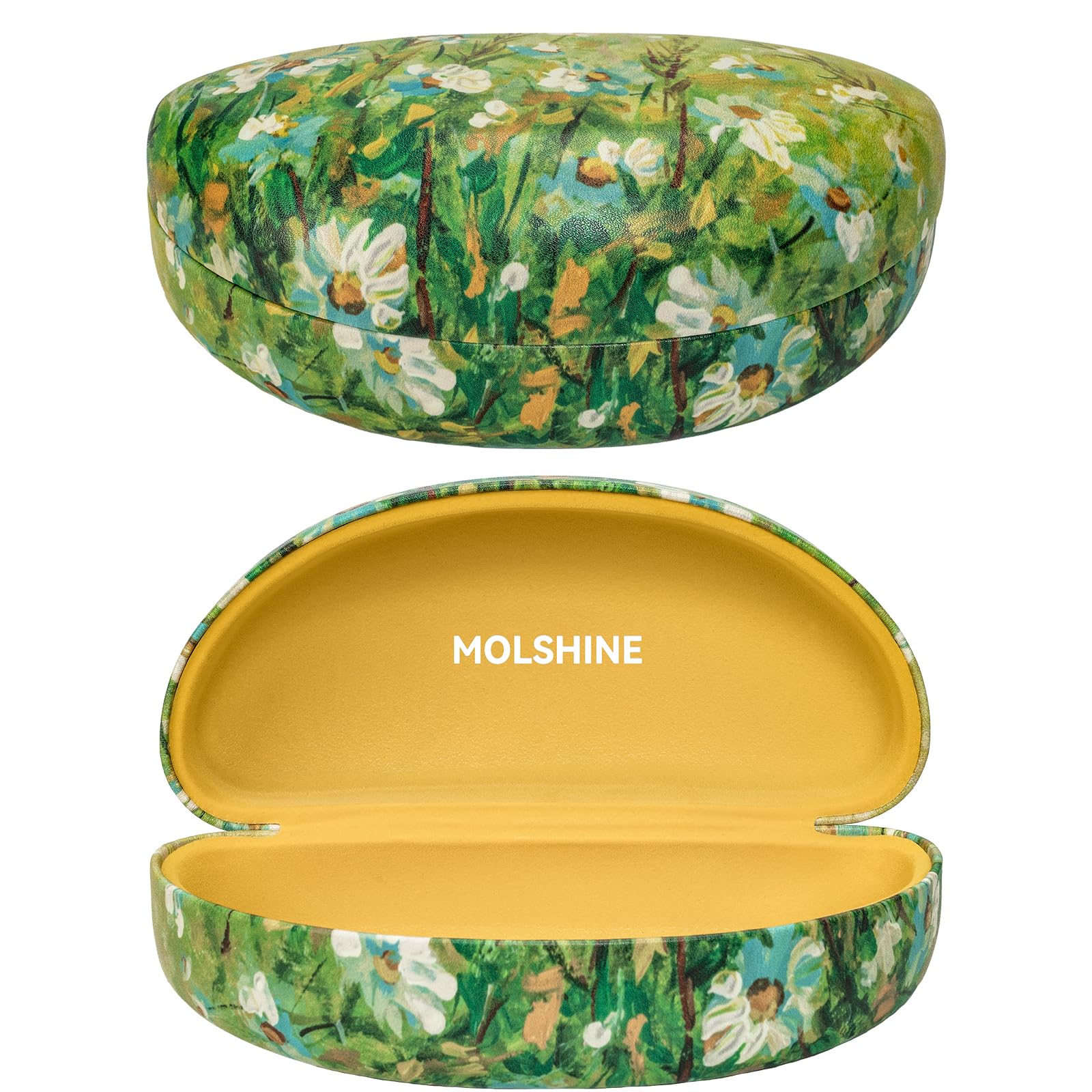 MOLSHINE Twarde etui na okulary przeciwsłoneczne, klasyczne bardzo duże etui na okulary przeciwsłoneczne oversize i okulary o normalnym rozmiarze