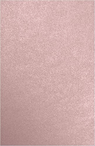 LUXPaper Cartulina de 11 x 17 pulgadas  Tamaño tabloide  Rosa brumosa metálica - Perla de Sirio  Cubierta de 111 libras  Cantidad de 50 unidades