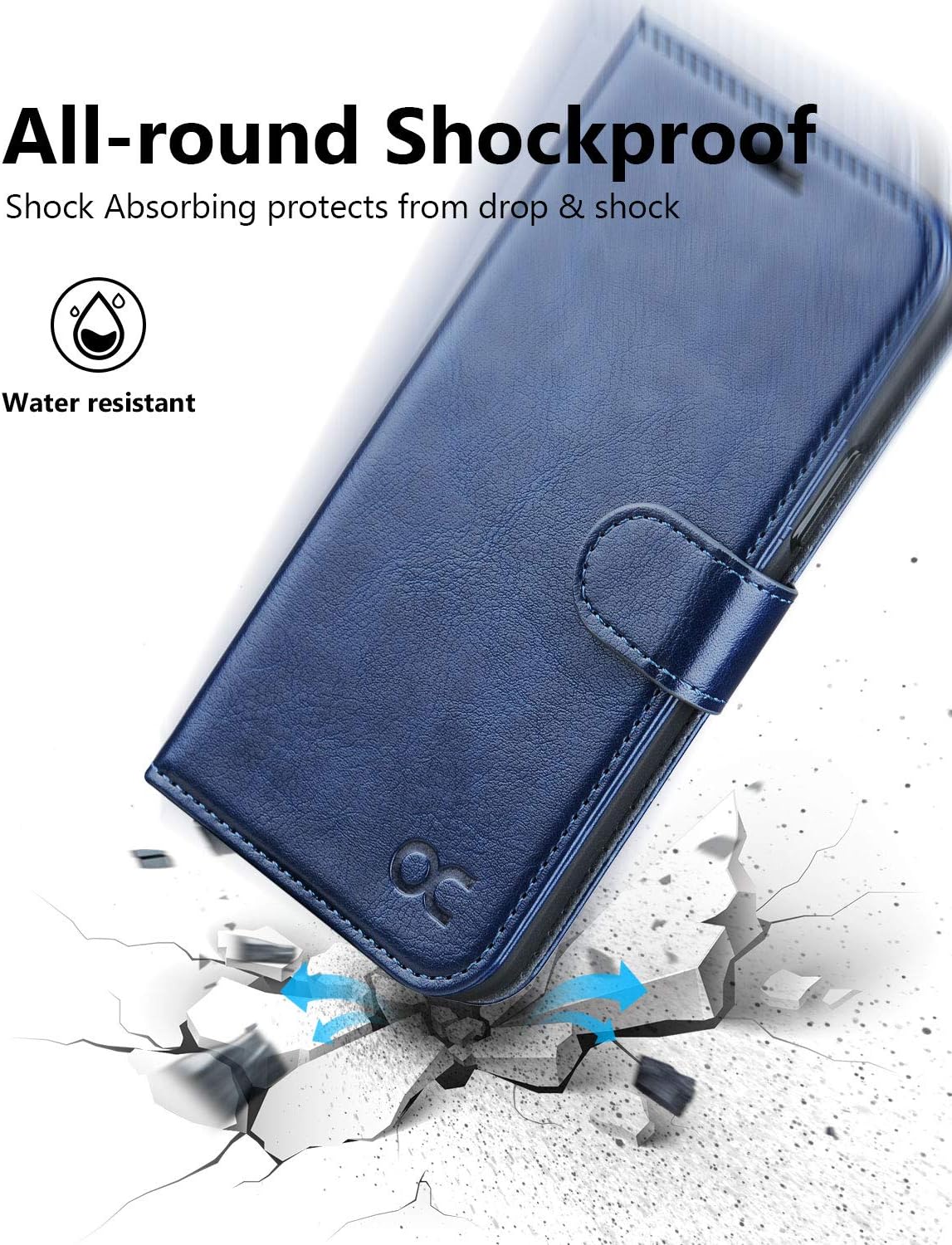 OCASE Compatible with iPhone 11 Wallet Case with Card Holder, PU Leather Flip Case with Kickstand and Magnetic Closure, TPU Shockproof Interior Protective Cover 6.1 Inch 2019 (Blue)