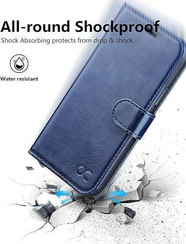 Miniatura 6 de OCASE Funda tipo cartera compatible con iPhone 11 con tarjetero y soporte para tarjetas, funda de piel sintética con función atril y cierre