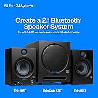 Vista 6 de PreSonus Eris 5BT - Monitores de estudio Bluetooth con Bluetooth, par de altavoces de estantería de 5.25 pulgadas, estéreo, computadora
