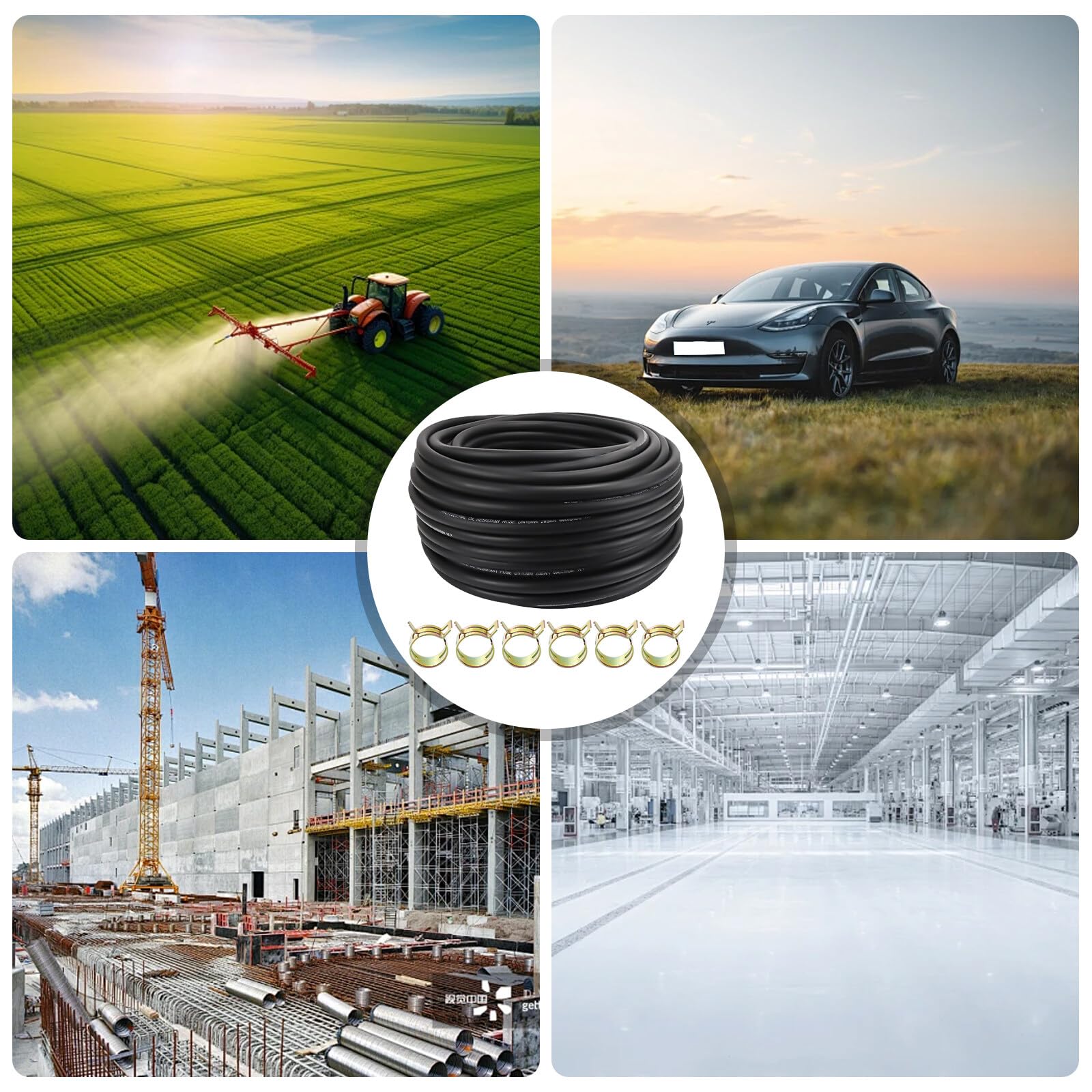 Tubo Per Benzina 3 Metri - Diametro 6 Mm, Resistente Ad Olio E Alte Temperature, Per Trattori, Moto E Macchinari - Foto 9