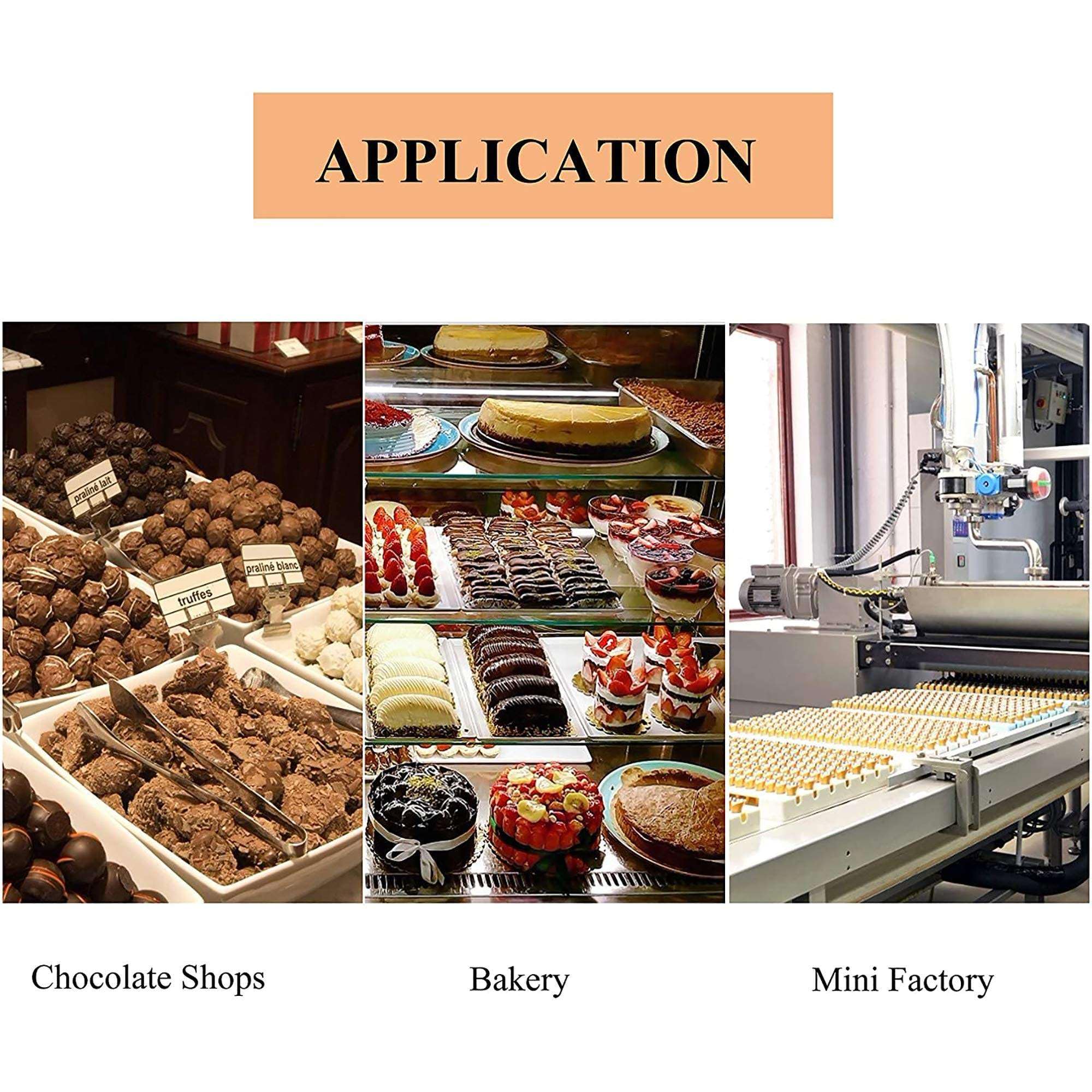 Commercial Chocolate Melter, Automatic Control Chocolate Melting Hine, 0?~95?/0?~195? Temperature Control, 500W Electric Food Warmer for Chocolate/Milk/Cream/Soup Melting and Heating,4Pot