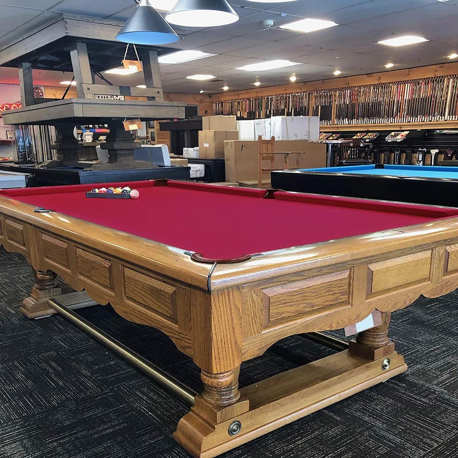 Billiards Cloth Billardtuch 7ft 8ft 9ft Billiard Teppich Snookertisch Tuch Antistatisches Billiardcloth Professionell Langlebig BillardtischFilz Vorgeschnittenes Tuch Billardschutz(Stil 3,9ft/2.75m)